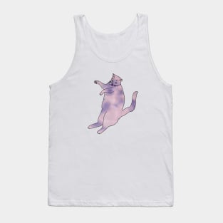 Purple Cat doing a Blep Tank Top